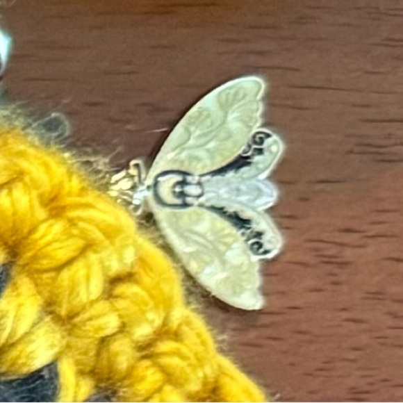 Liza Luna Handmade Yellow & Black Crochet Crossbody/Clutch Bag with 2 Straps - Picture 7 of 7